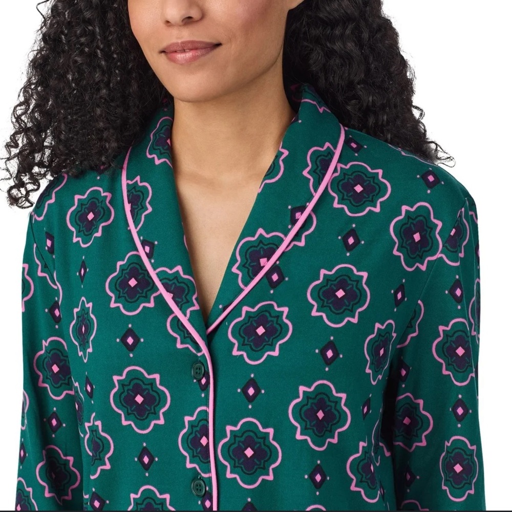 2pc Jersey Blend Super Soft Pajama Set, size XXL, Green Geo, EUC!